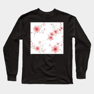 Pink Flowers Long Sleeve T-Shirt